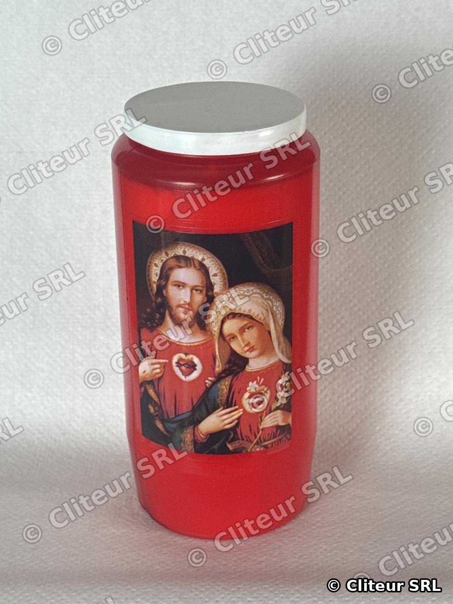 Bougies 6 Jours Rouge Coeur Unis
